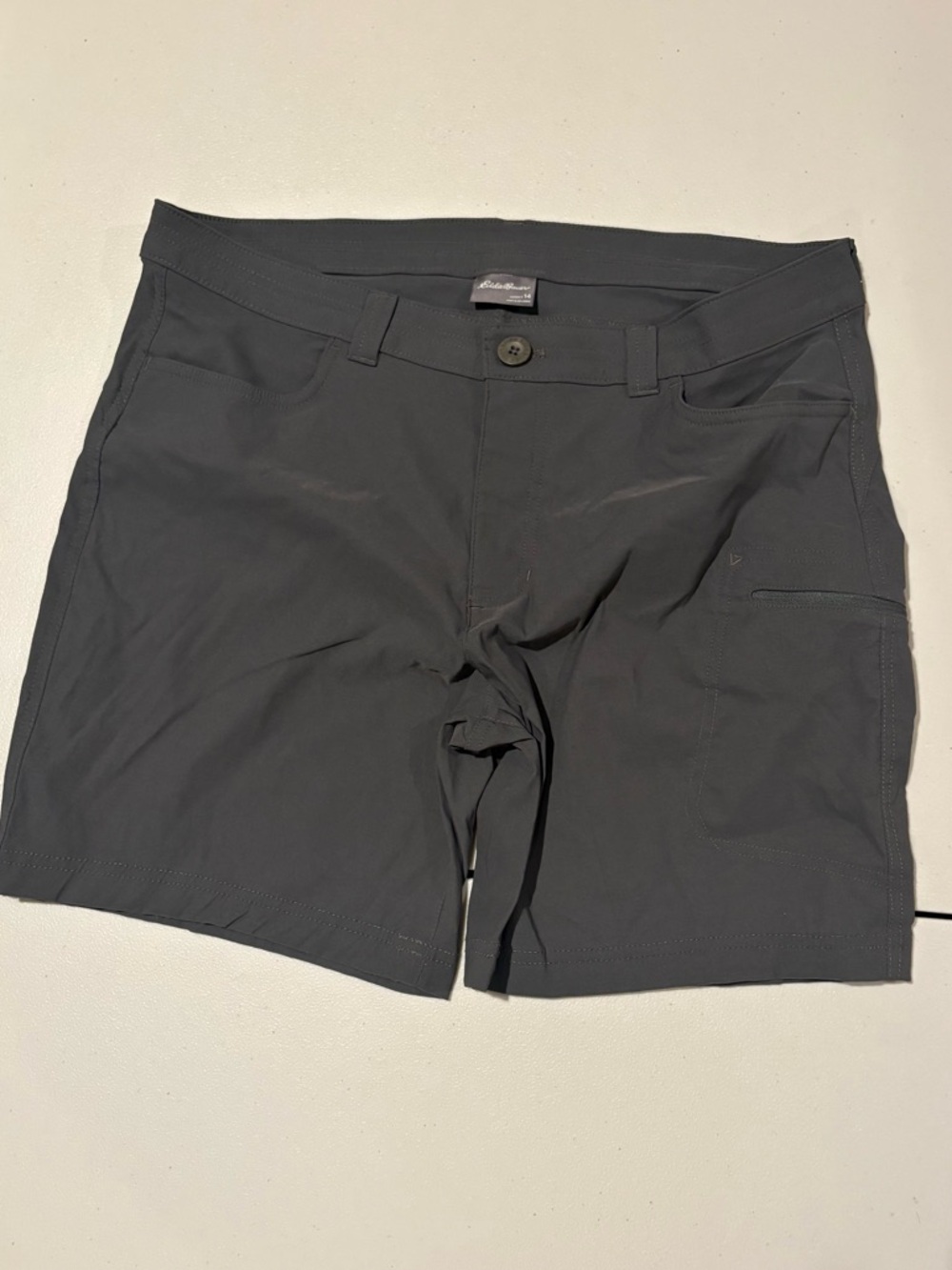 Eddie Bauer Charcoal Gray Flat Front women’s Shorts